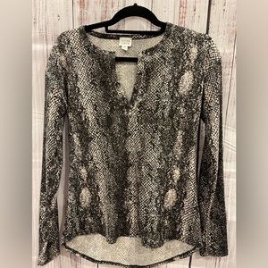 Snake print Peyton Jensen V Neck